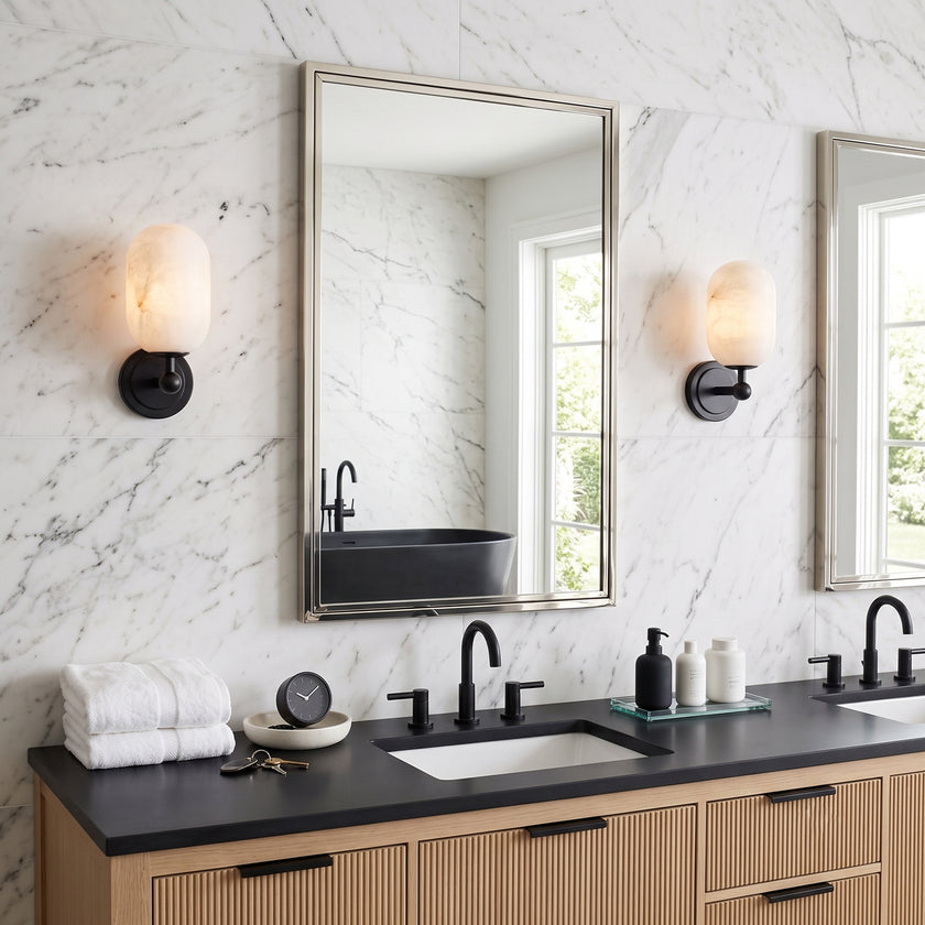 Milton Alabaster Wall Sconce