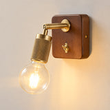 Natural Brass & Walnut color
