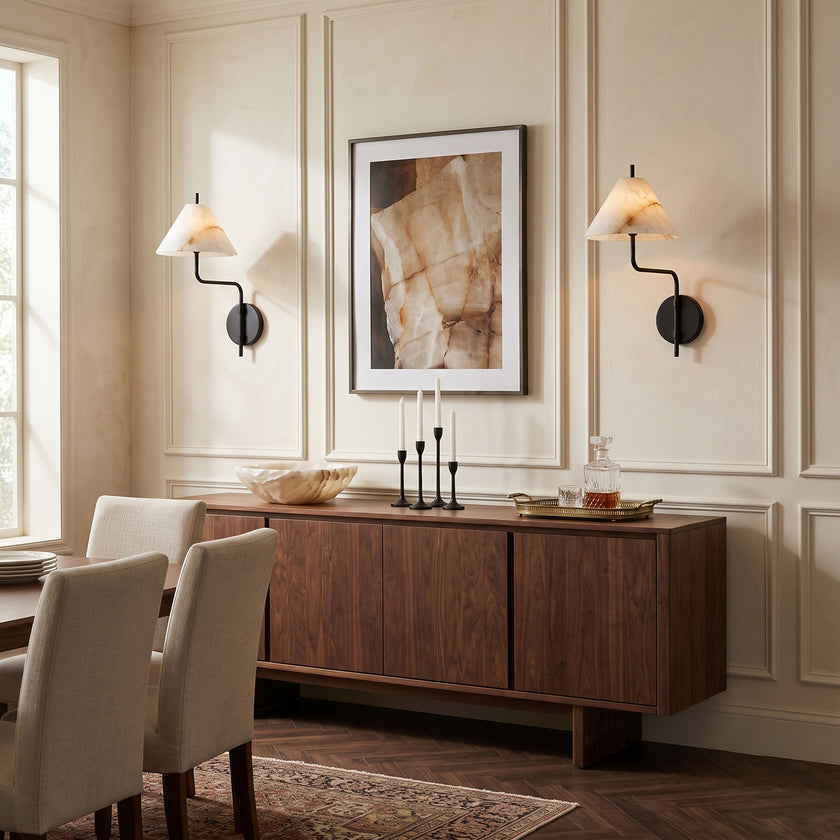 Monroe Alabaster Wall Sconce
