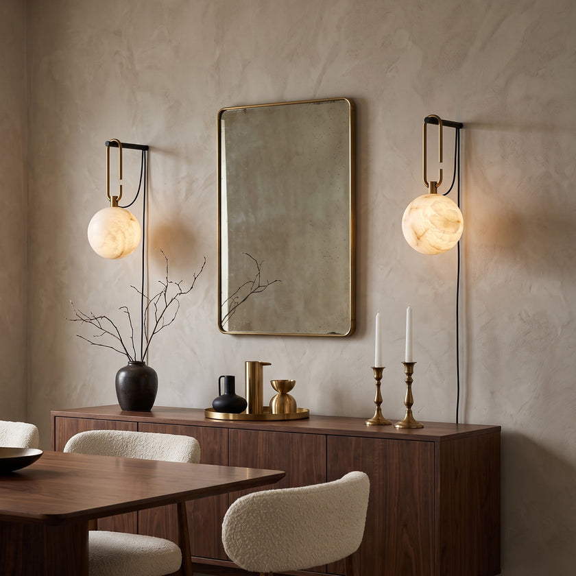 NH Alabaster Wall Sconce