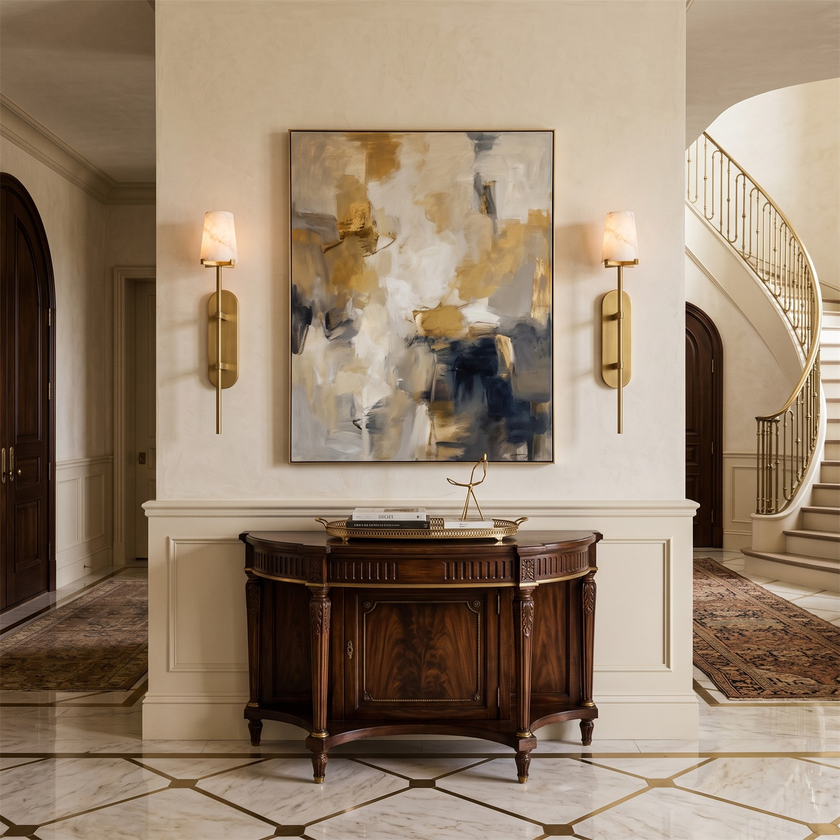 Neravelle Alabaster Wall Sconce