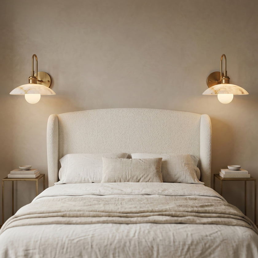 Orlune Alabaster Wall Sconce