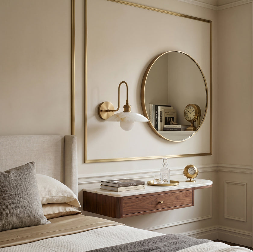 Orlune Alabaster Wall Sconce
