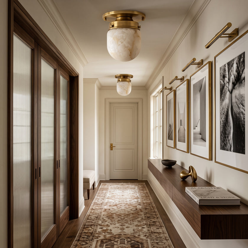 Ormira Alabaster Flush Mount