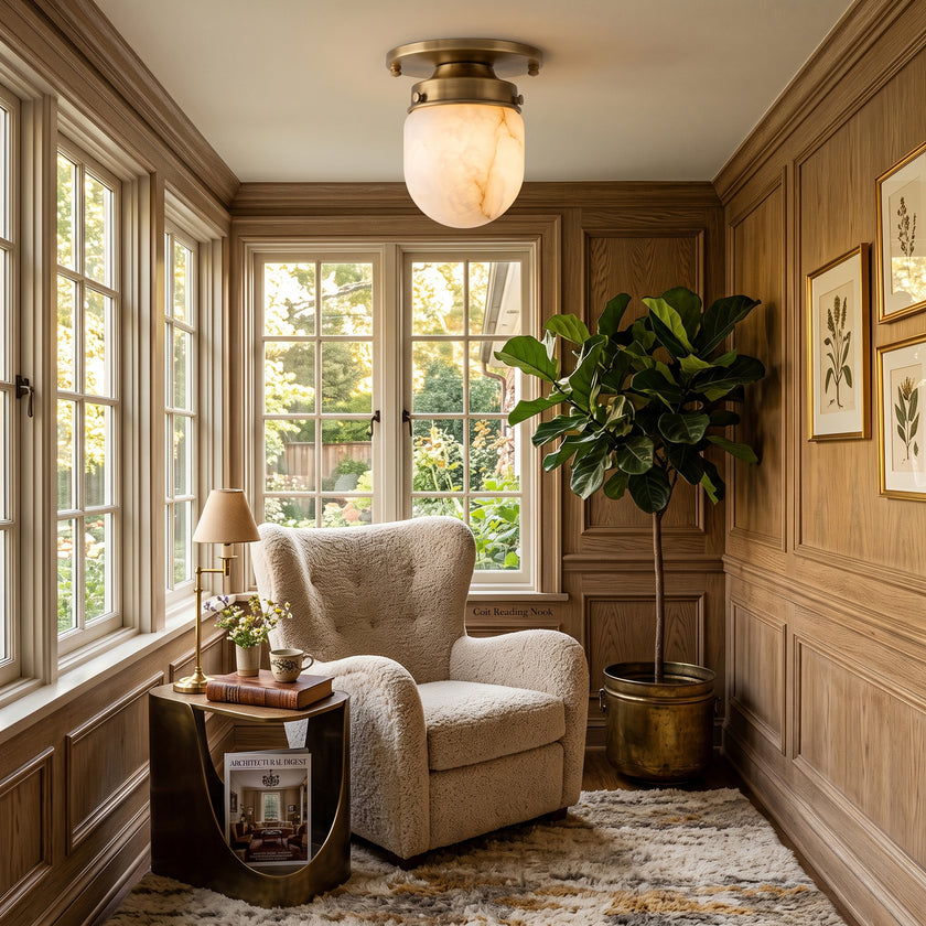 Ormira Alabaster Flush Mount