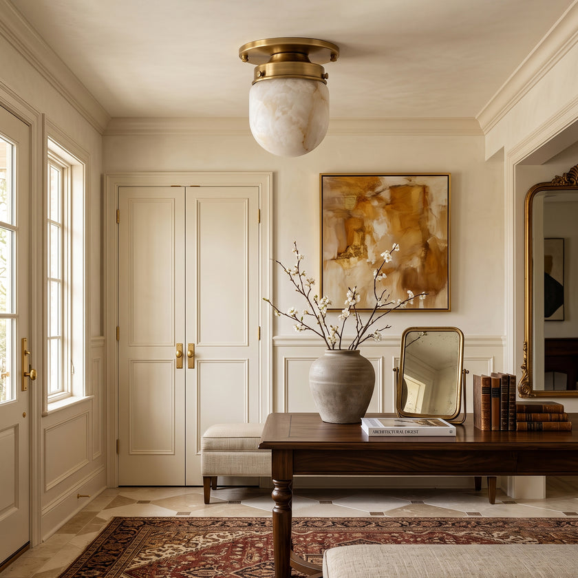Ormira Alabaster Flush Mount