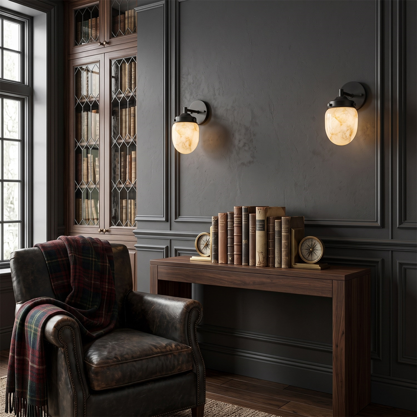 Ormira Alabaster Wall Sconce