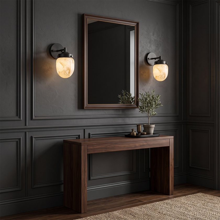 Ormira Alabaster Wall Sconce