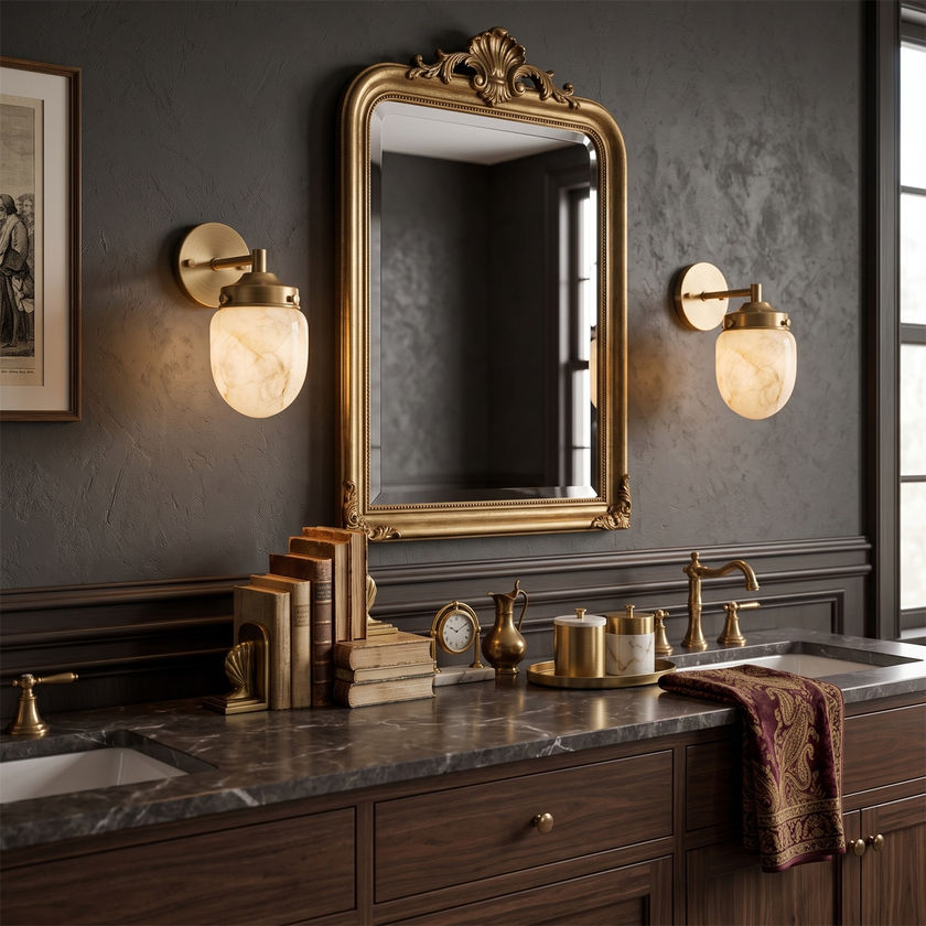 Ormira Alabaster Wall Sconce