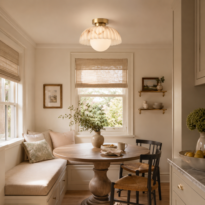 Orsay Alabaster Flush Mount