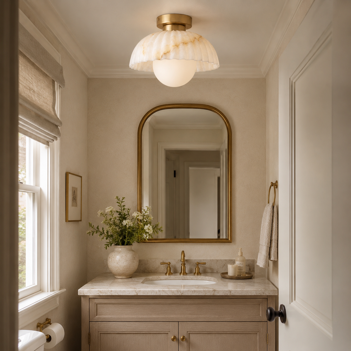 Orsay Alabaster Flush Mount – detail 2