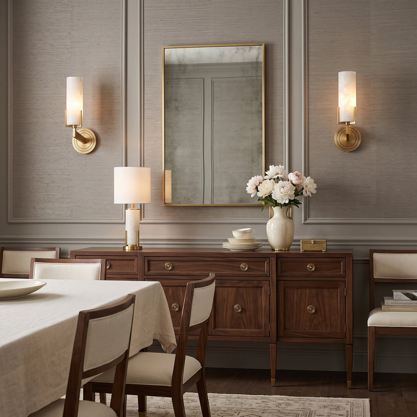 Orvessa Alabaster Wall Sconce