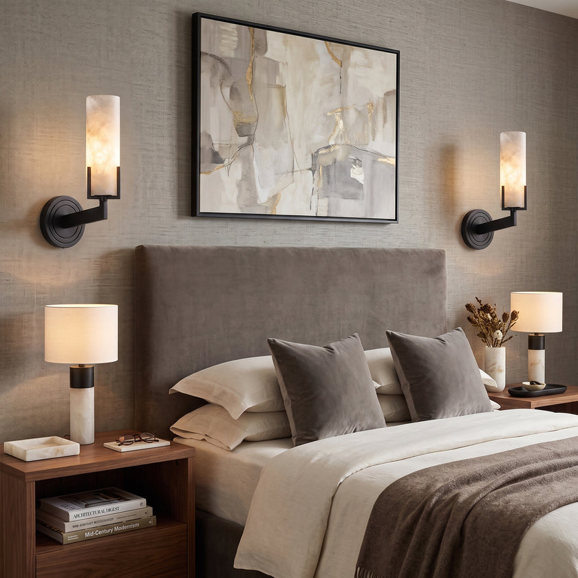 Orvessa Alabaster Wall Sconce