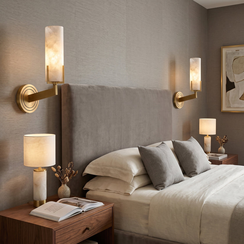 Orvessa Alabaster Wall Sconce