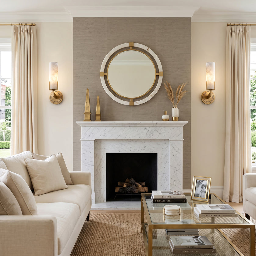 Orvessa Alabaster Wall Sconce