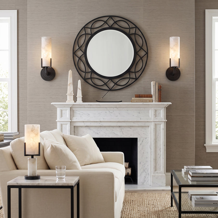 Orvessa Alabaster Wall Sconce