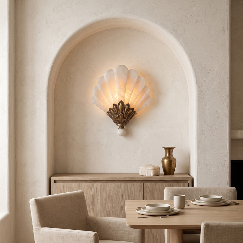 Palatia Alabaster Wall Sconce