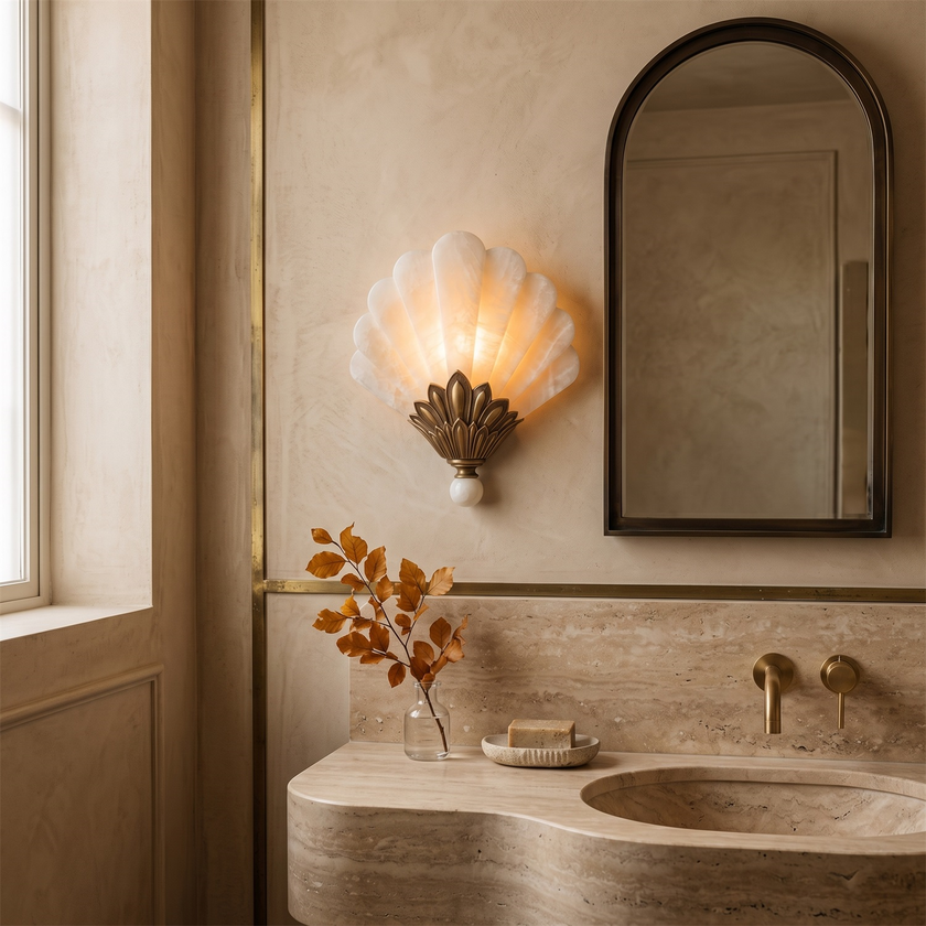 Palatia Alabaster Wall Sconce