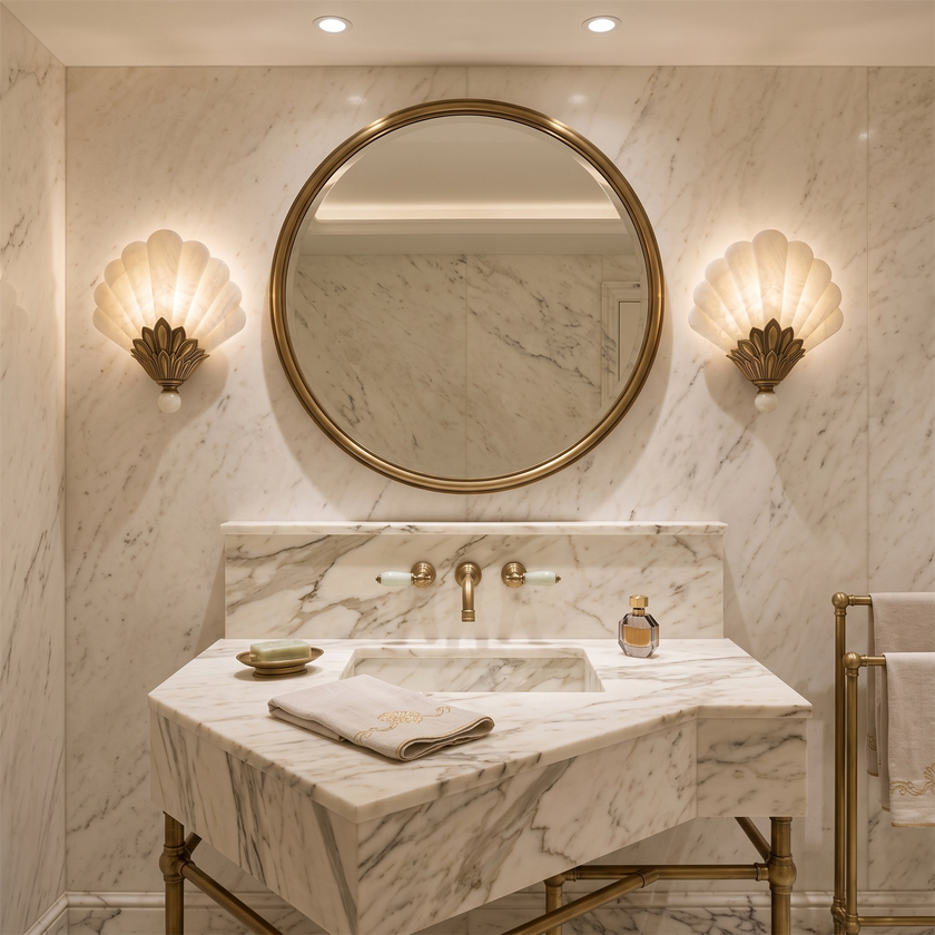 Palatia Alabaster Wall Sconce