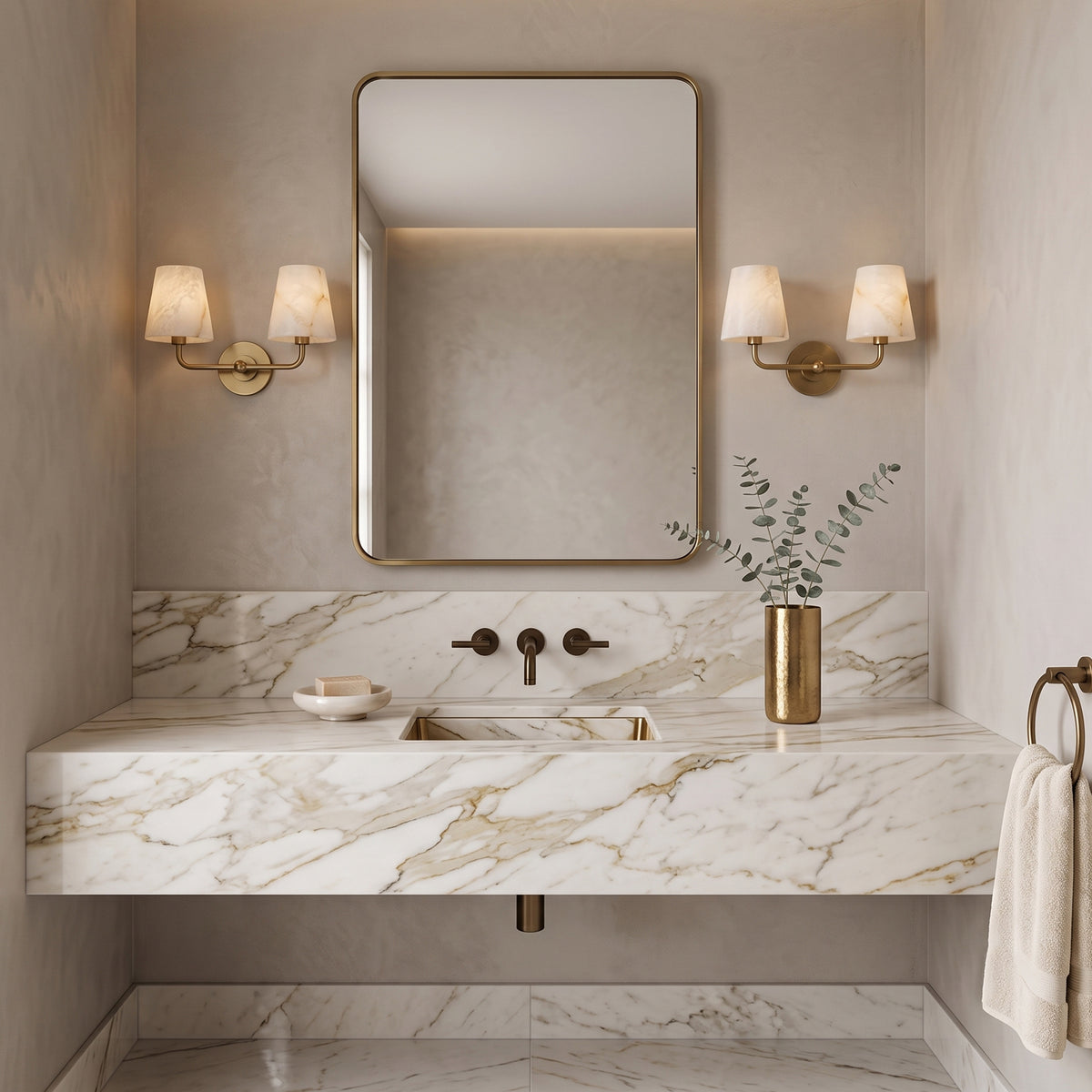 Pimlico Alabaster Wall Sconce – detail 2