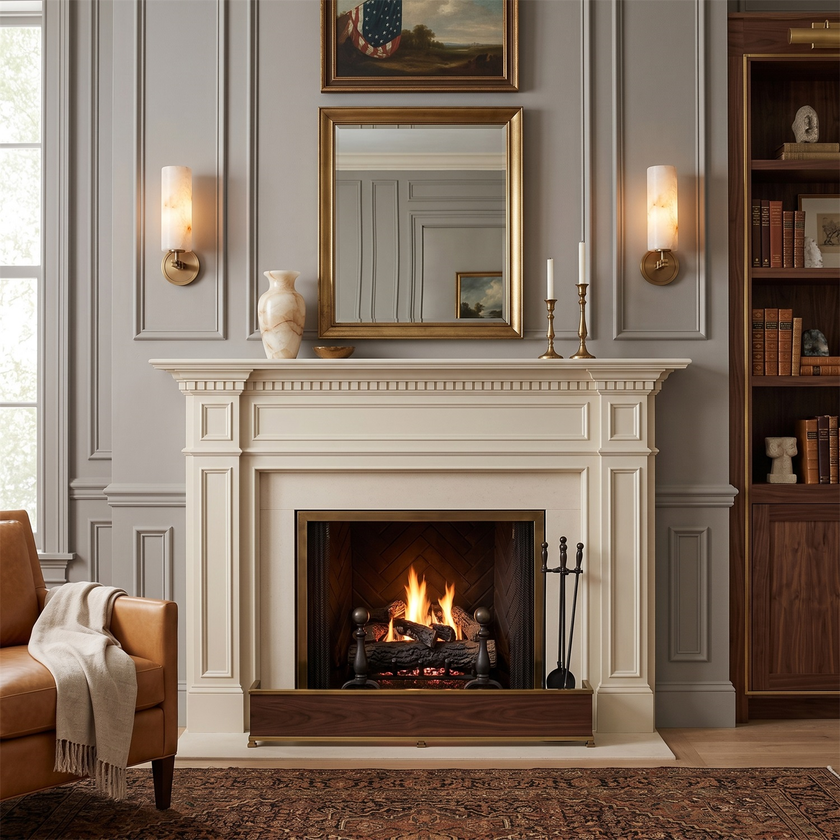 Ravelin Alabaster Wall Sconce