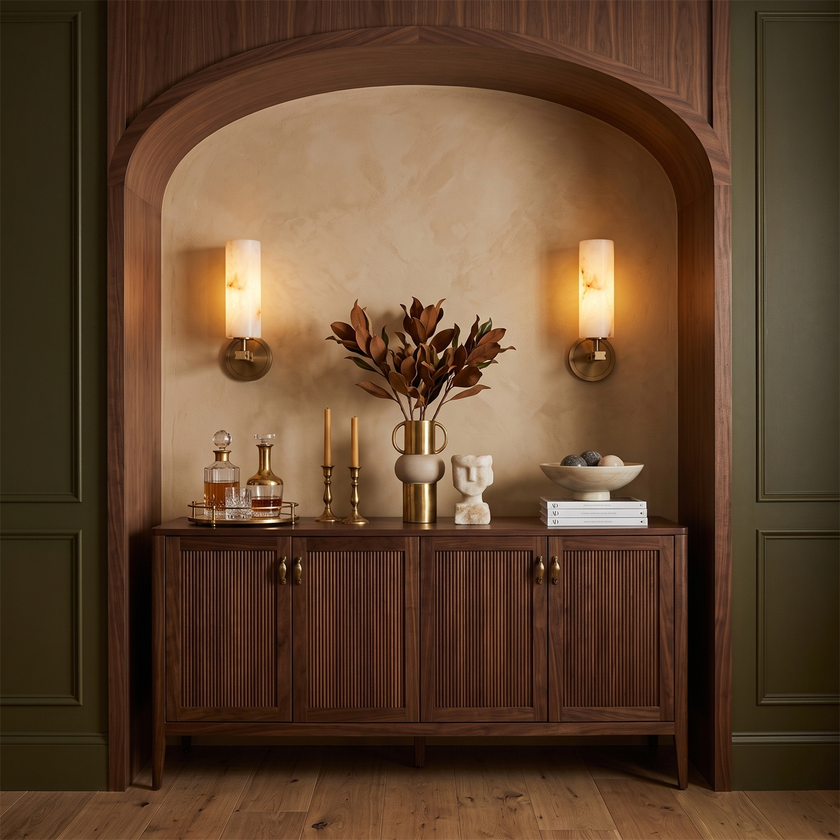 Ravelin Alabaster Wall Sconce