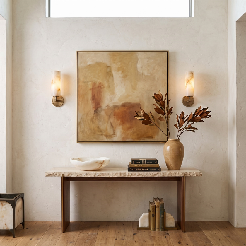 Ravelin Alabaster Wall Sconce