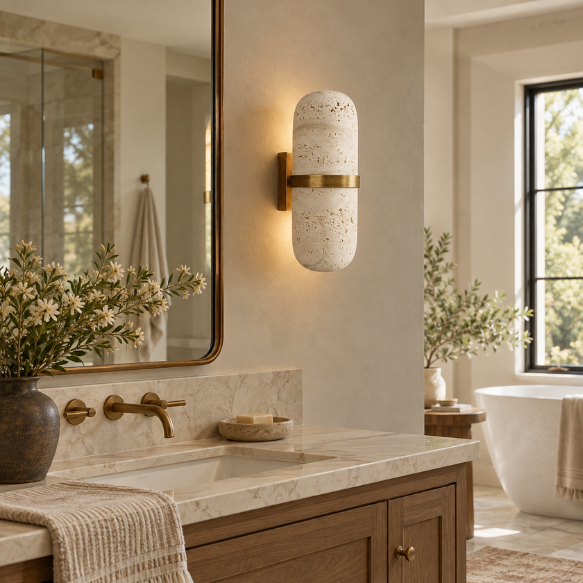 Rimrock Travertine Wall Sconce