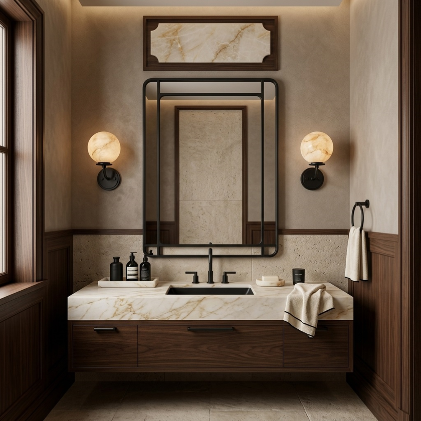 Selenitis Alabaster Wall Sconce