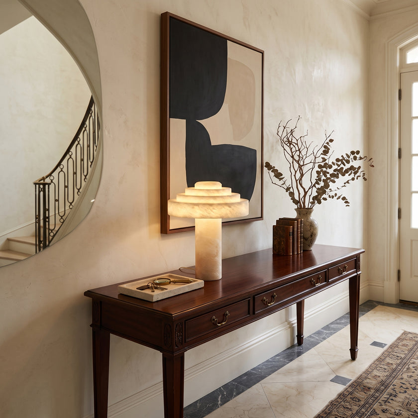 Stratelle Alabaster Table Lamp