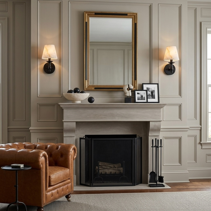 Toricella Alabaster Wall Sconce