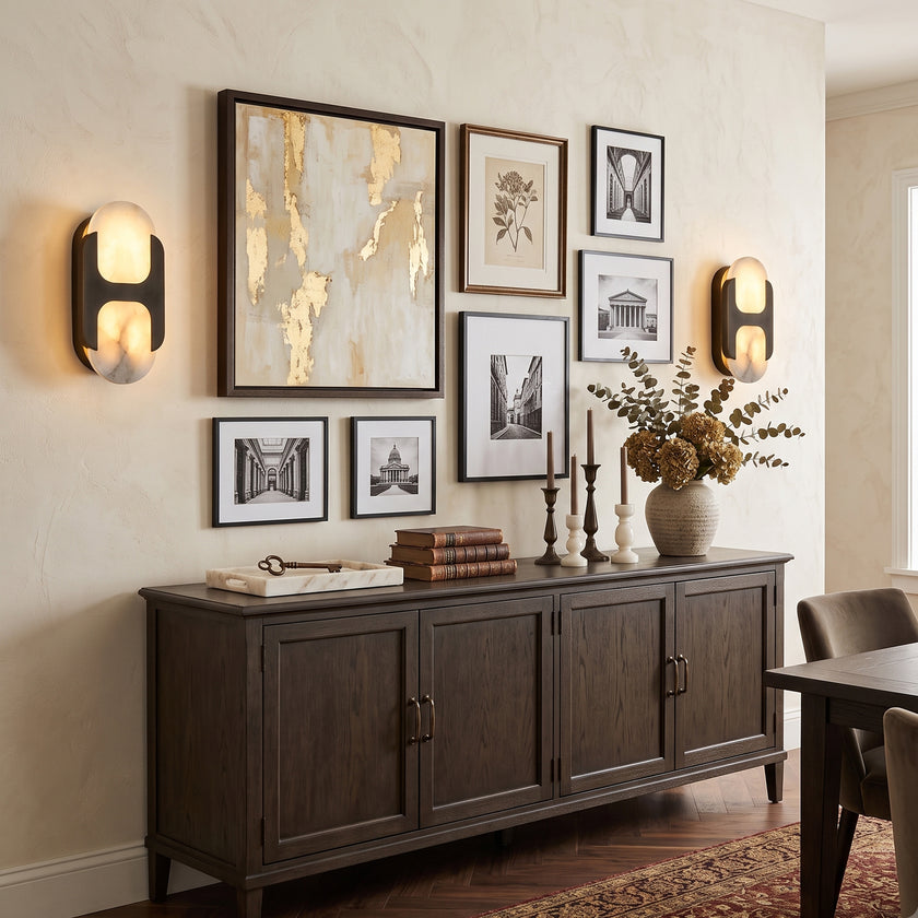 Valenne Alabaster Wall Sconce