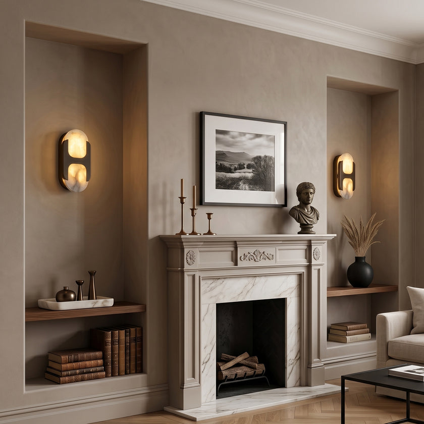 Valenne Alabaster Wall Sconce