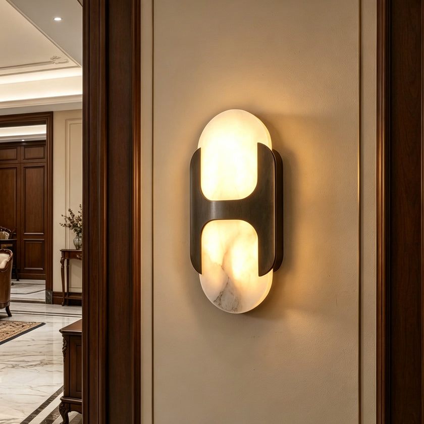 Valenne Alabaster Wall Sconce