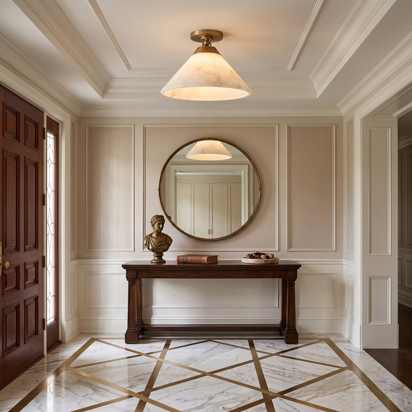 Vardelle Alabaster Semi-Flush Mount