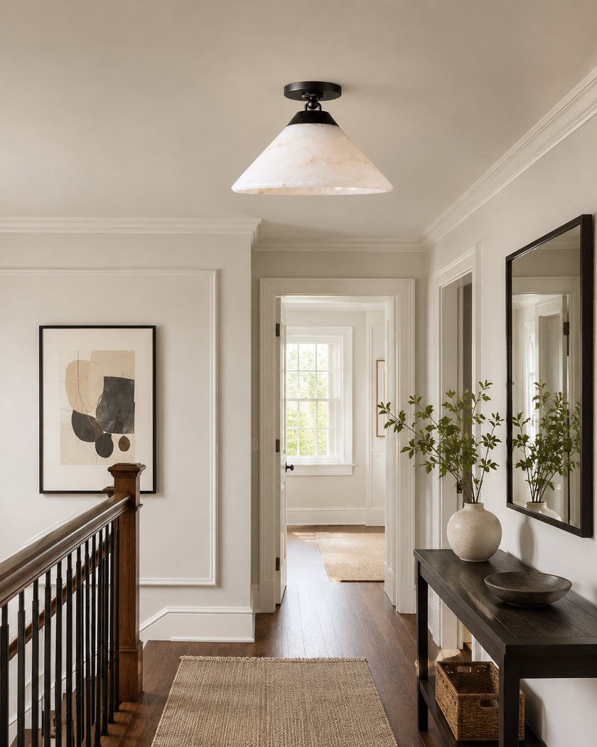 Vardelle Alabaster Semi-Flush Mount