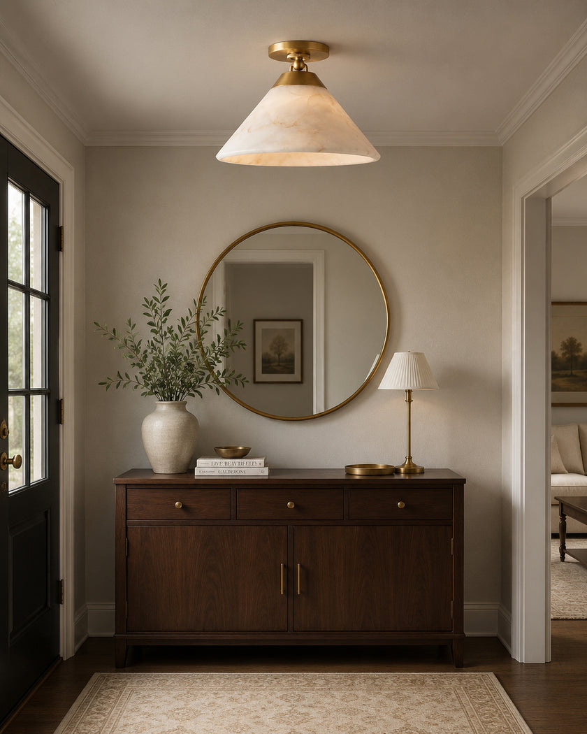 Vardelle Alabaster Semi-Flush Mount