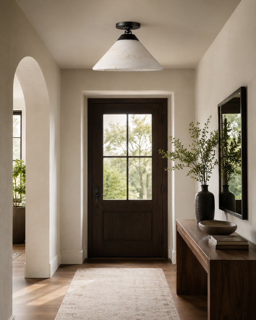 Vardelle Alabaster Semi-Flush Mount