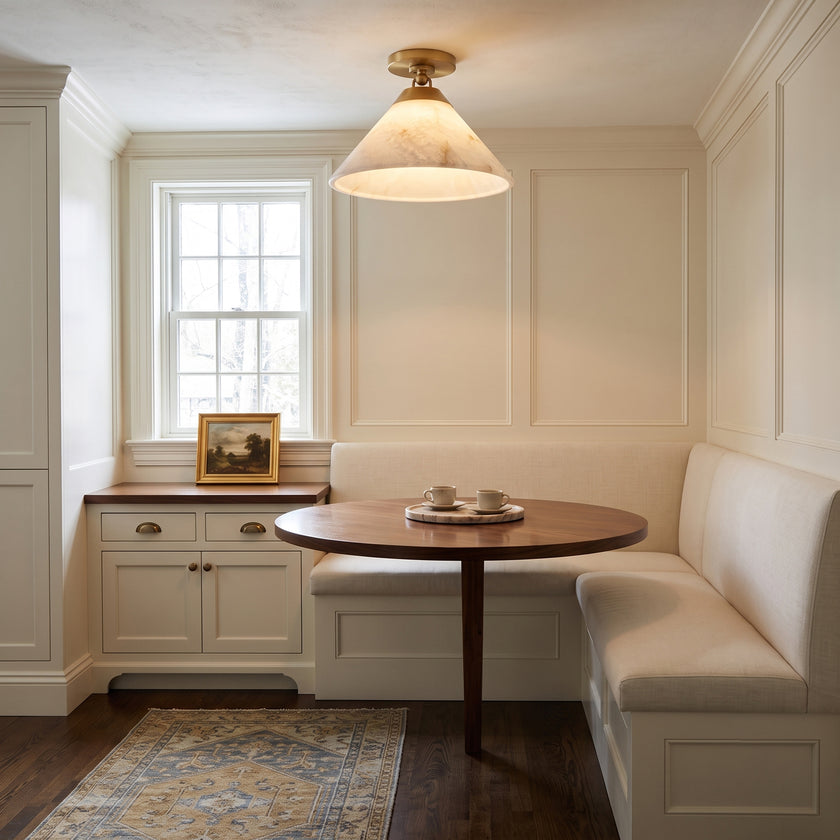 Vardelle Alabaster Semi-Flush Mount