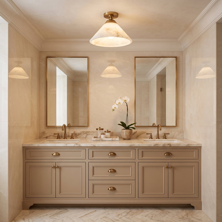 Vardelle Alabaster Semi-Flush Mount