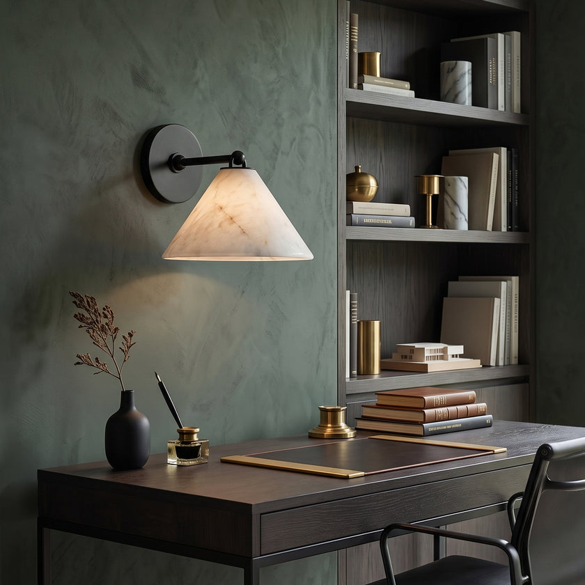 Vardelle Alabaster Wall Sconce