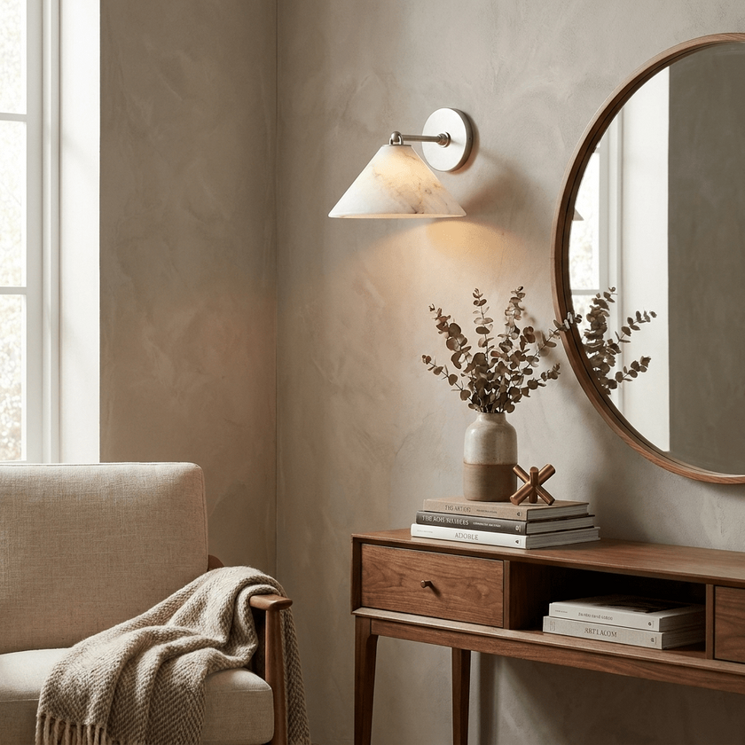 Vardelle Alabaster Wall Sconce