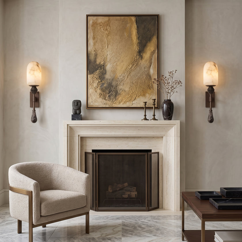 Varellin Alabaster Wall Sconce