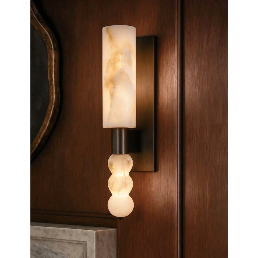 Wimpole Alabaster Wall Sconce