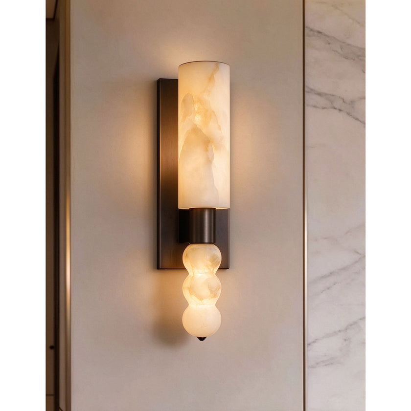 Wimpole Alabaster Wall Sconce