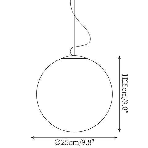 Lámpara Colgante Moon — Dimension drawings 1