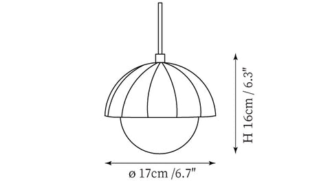 Morphe Pendant Lamp — Dimension drawings 1