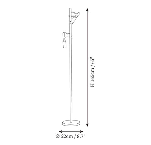 Moved Floor lamp — Dimension drawings 1
