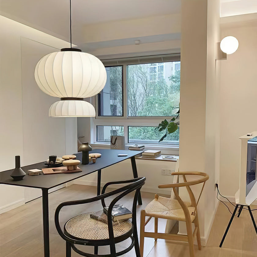 Mulberry Silk Agatha Pendant Light