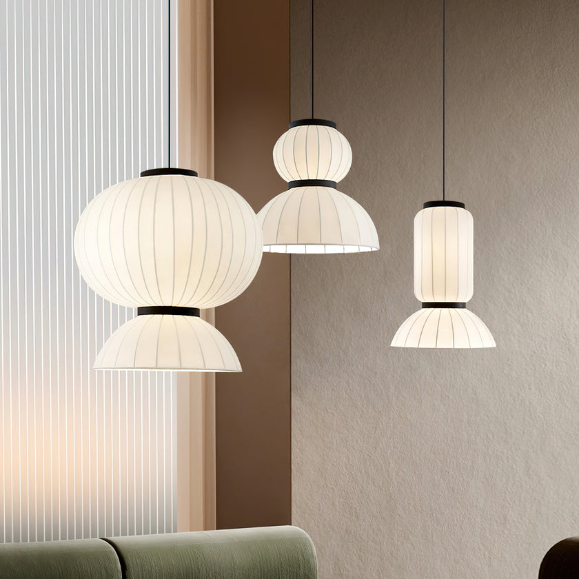 Mulberry Silk Agatha Pendant Light